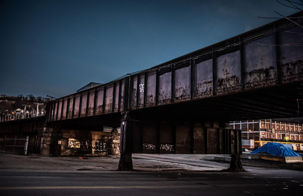 A steel bridge in Pittsburgh